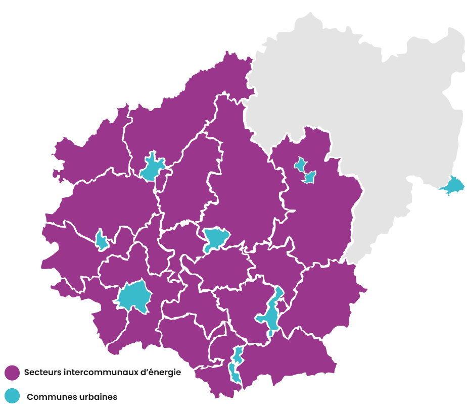 Carte des 19 secteurs du FDEE 19